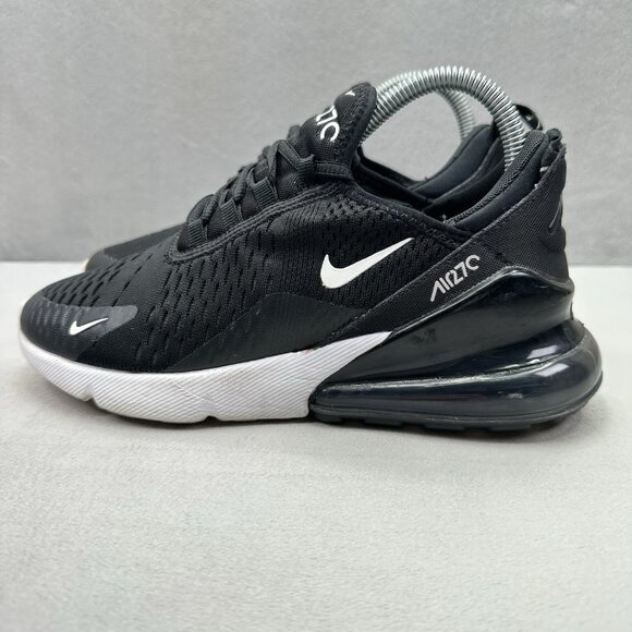 Womens Size 7.5 Nike Air Max 270 Shoes Black / White Athletic Running Sneakers - Picture 3 of 9